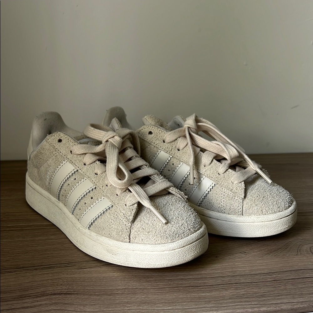 Adidas Beige Suede Sneakers